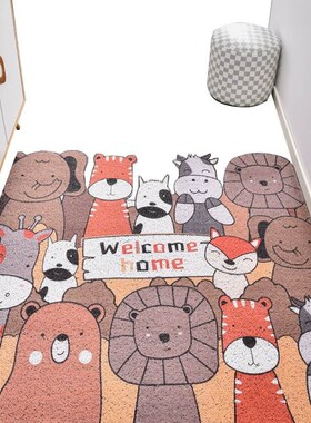 Web celebrity door mat carpet MATS vacuuming coiled animals