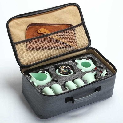 Ceramic travel tea set simple family kun fu teapot tea cup