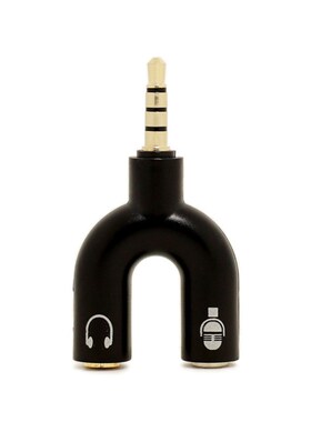 Adaptor Splitter 3.5mm Stereo Audio Plug Headphone 2 Way U