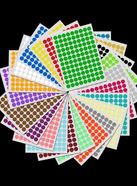 6mm Tiny Round Circle Polka Dots Sticker 120 Pcs Small Seal