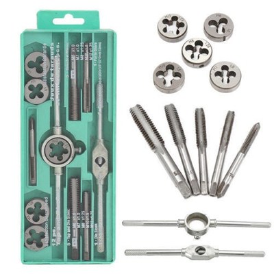 Metric tap and die12 piece set Small frame Tap and die set