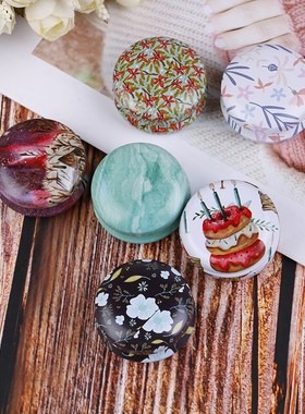 Metal Round Pill Box Mini Tin Box Portable Drug Holder Medi