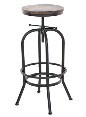 iKayaa bar Chairs Industrial Style Height Adjustable Swivel