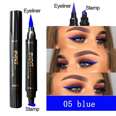 Blue Winged Eyeliner Stamp Waterproof Long Eye Liner Pencil