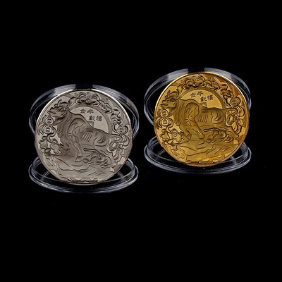 1Pc 2021 New Year Lucky Coin Twelve Zodiac Ox Commemorative