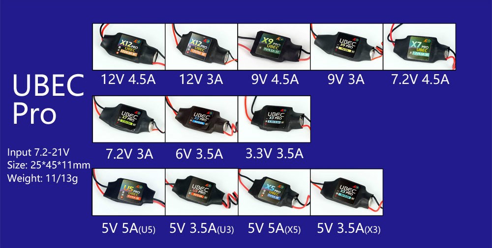 *AEORC BEC UBEC Pro (3.3V 3.5A / 5V 3.5A / 5V 5A / 6V 3.5A /