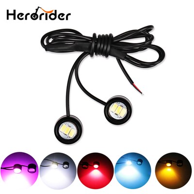 1 Pair Motorcycle Led Strobe Light Flash Warning Brake Light