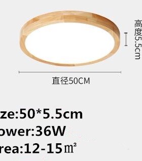 Nordic Simple Modern OAK Wood Ceiling Lamp ltra thin Japanes