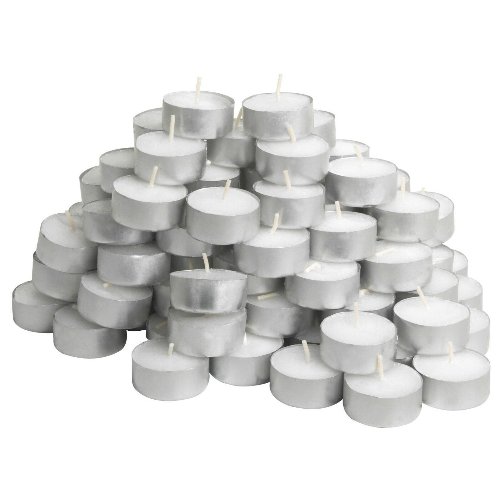 50 Pack Tea Light Candles White Unscented Burns 4 Hours