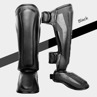Thicker Boxing Shin Guards PU Leather Protection Leggings Eq