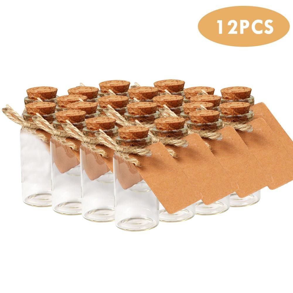 25ML Tiny Glass Bottle With Corks Mason Jars Small Transpare