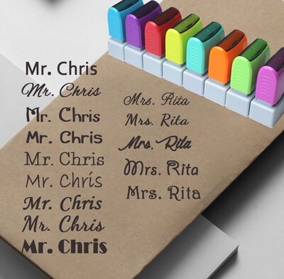 Teacher Name Custom Stamp Signature Calligraphy Selfing ink