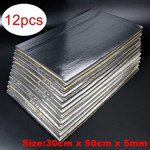 12Pcs 30cm X 50cm 5mm Car Sound Proof Deadening Upgarded C