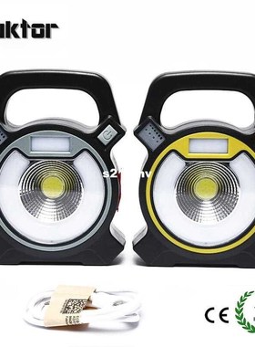 New COB LED Work Light USB Rechargeable Handle Lamp Flashlig