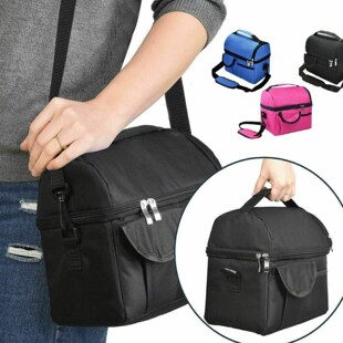 Bag BOx COOler fOr MeN & WOMeN Heavy Duty OxfOrD NylON-BlaCk