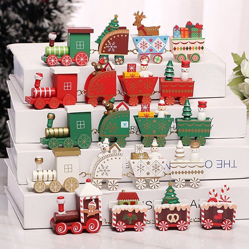 wooden ornaments merry christmas decorations for home santa