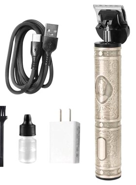 Gold T-blade hair clipper Close-cutting Digital Hair Trimmer