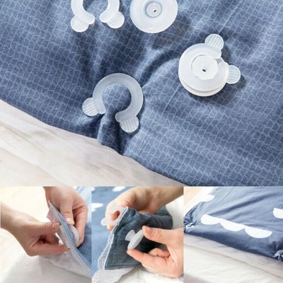 8Pcs seful Bed Duvet Cover Pegs Sheet Holder Snap Fix  Clamp
