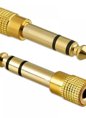 Gold 6.3mm 1/4'' Male Plug to 3.5mm 1/8'' Female Jack Stere