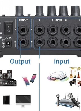 8 Channel Sound Universal Digital Mixer Adjusting Microphone