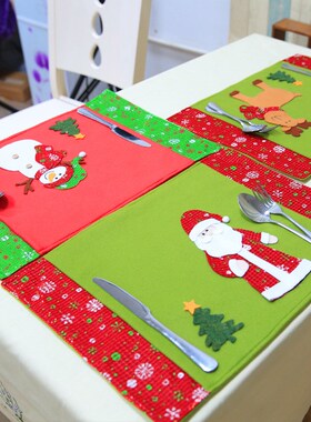 Christmas decorations table mat coasters Christmas restaura