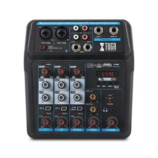 2020 New 6 Channel Mini Mixing Console Audio Mixer with Blue
