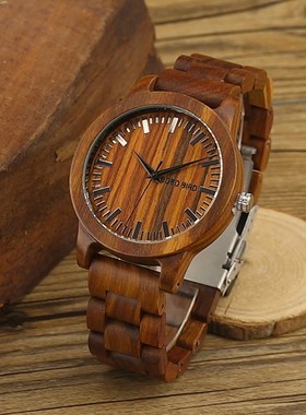 relogio masculino BOBO BIRD Wooden Men Wood  Male Quartz Wr