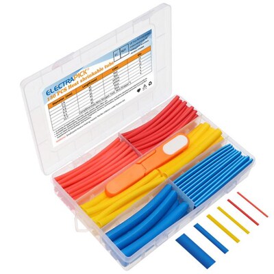 130Pcs Heatshrink Tubing Tube Sleeving Wrap Wire DIY Connect