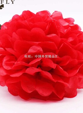 50Pcs/lot 25cm Tissue Paper Pompoms Craft Flower Pom Poms Ba