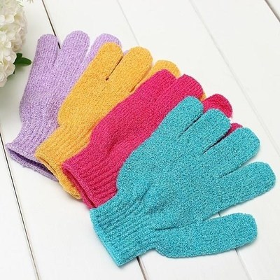 New Exfoliating Bath Shower Skin Body Scrub Gloves Unique We