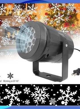 Rotated LED Laser Projector Light Christmas Snowflake Stage