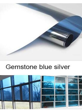 50cmx2m Waterproof Window Film One Way Mirror Silver Insulat
