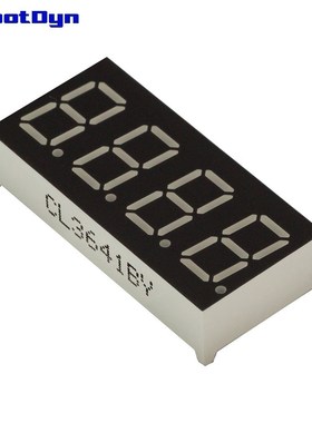 5pcs = 4-Digit 7-segts LED Display tube, decimal, WHITE, BLE