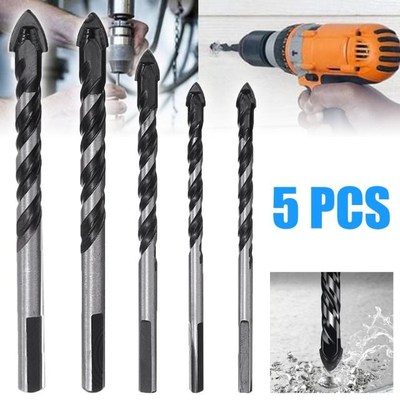 5Pcs Tungsten Carbide Masonry Drill Bit Set For Metal Steel