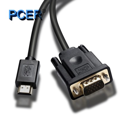 PCER HDMI VGA Cable HDMI male to VGA male cable For PC Moni