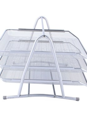 3 Tiers Silver Office Filing Trays Holder A4 Document Paper