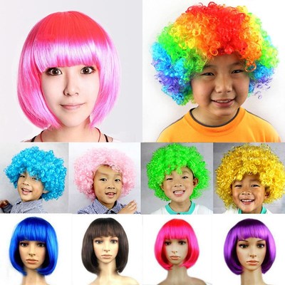 Curly Clown Wig Colorful Hair Party Wigs Explosion Birthday
