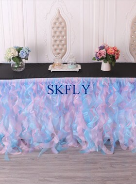 CL010R custom made wedding 6ft rectangle hot pink curly will