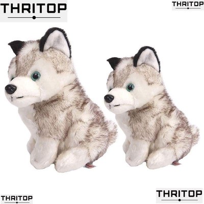 lovely simulation husky do stuffed animals plush toys cushi