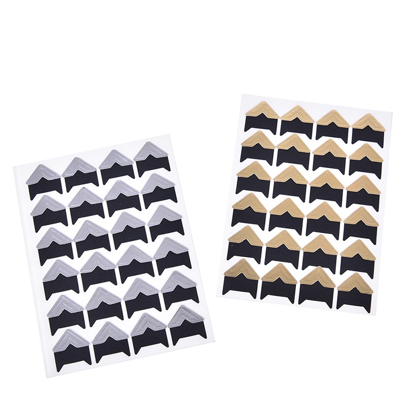 new 120PCS/(5 sheets) Vintage Corner Kraft Paper Stickers F