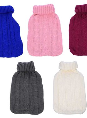 Portable 2000ml Hot Water Bottles Bag Cover Knitted Winter W