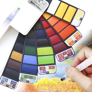 Watercolour Painting 18/25/42 Colors Water Color Paint Brush