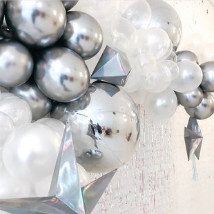 10pcs/lot 18inch foil balloons silver balloon heart shape g