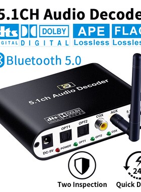 DA615 5.1CH Audio Decoder Bluetooth 5.0 Reciever DAC Wireles