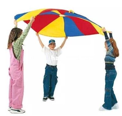 Rainbow Parachute Umbrella Toy Sport Children Kindergar
