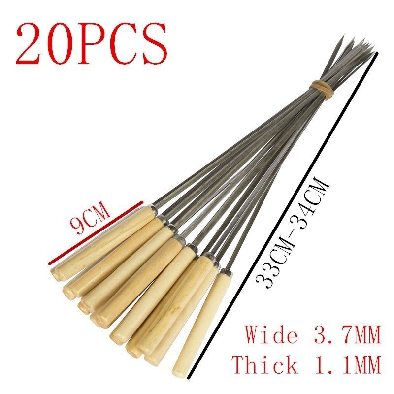 BBQ 20PCS Skewers Hot handle with a handle 34CM barbecue nee