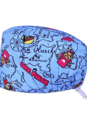 Scrub Caps Cartoon Sea Route New Design Nurse Veterinary Un