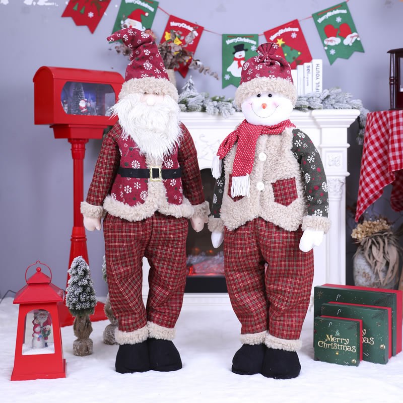 christmas decorations retractable 1 m 2 santa claus snowman