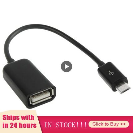 16cm Micro USB OTG Host Cable 1 Input Male To 2 Output Fema