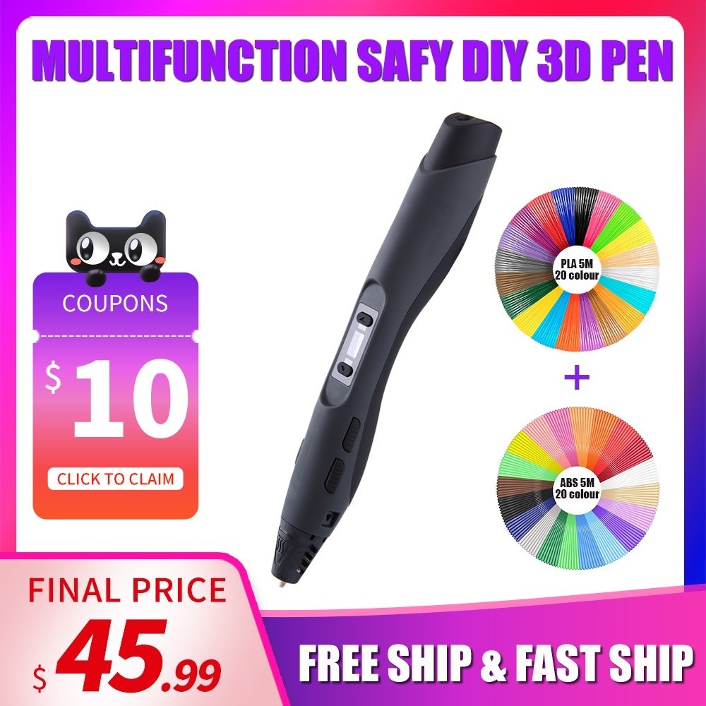 Enotepad SL300 3D Printing Pen Support ABS PLA Filamant 1.7